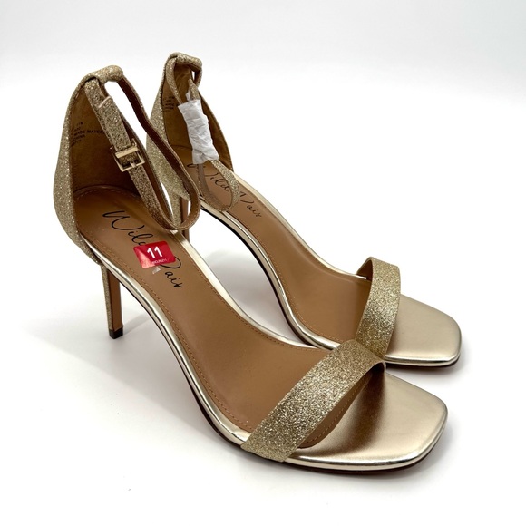 Wild Pair Women’s Bethie 2 Glitter Heel Sandals Size 11 - Picture 1 of 10